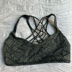 Lululemon snakeskin sports bra